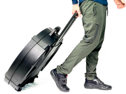 Кейс кофр ЧЕРНЫЙ для барабанных тарелок до 24" на колесах и с выдвижной ручкой DGCASE DARUMA 24-01А