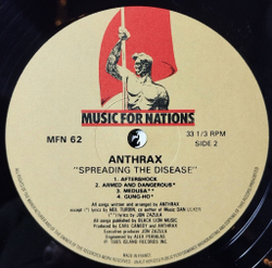Винтажная виниловая пластинка LP Anthrax Spreading The Disease (France 1985)