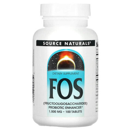 Для пищеварительной системы Source Naturals, ФОС (фруктоолигосахариды), 100 таблеток