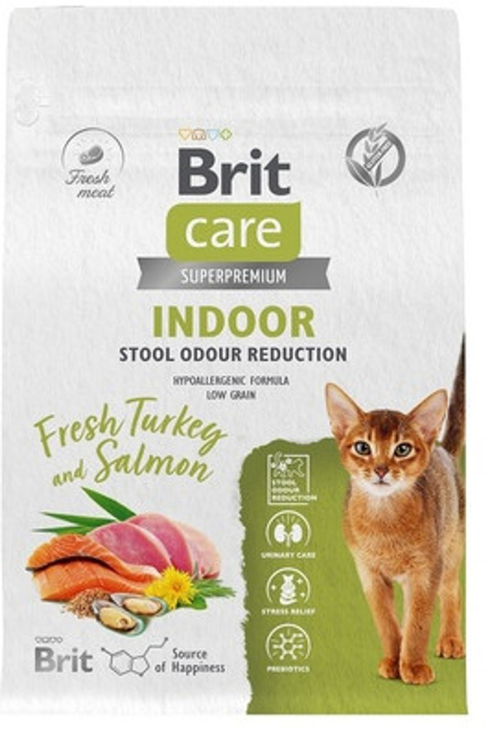 BRIT CARE, Сухой корм для взрослых кошек, Индейка и лосось, 1.5 кг.