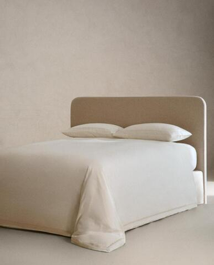 ZARA HOME ХЛОПКОВЫЙ ПОДОДЕЯЛЬНИК (300 НИТЕЙ), ЗОЛОТИСТЫЙ