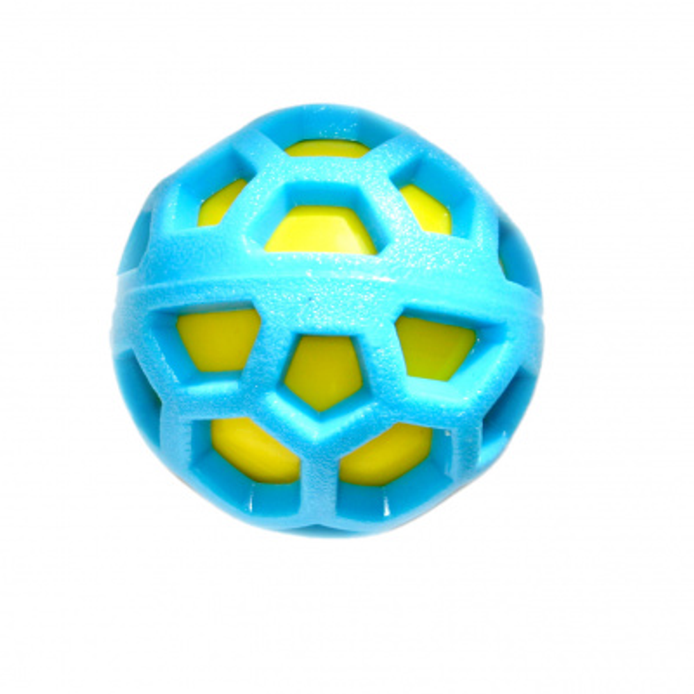 Игрушка для собак Nems Мяч резиновый с двойной пищалкой 7,6см