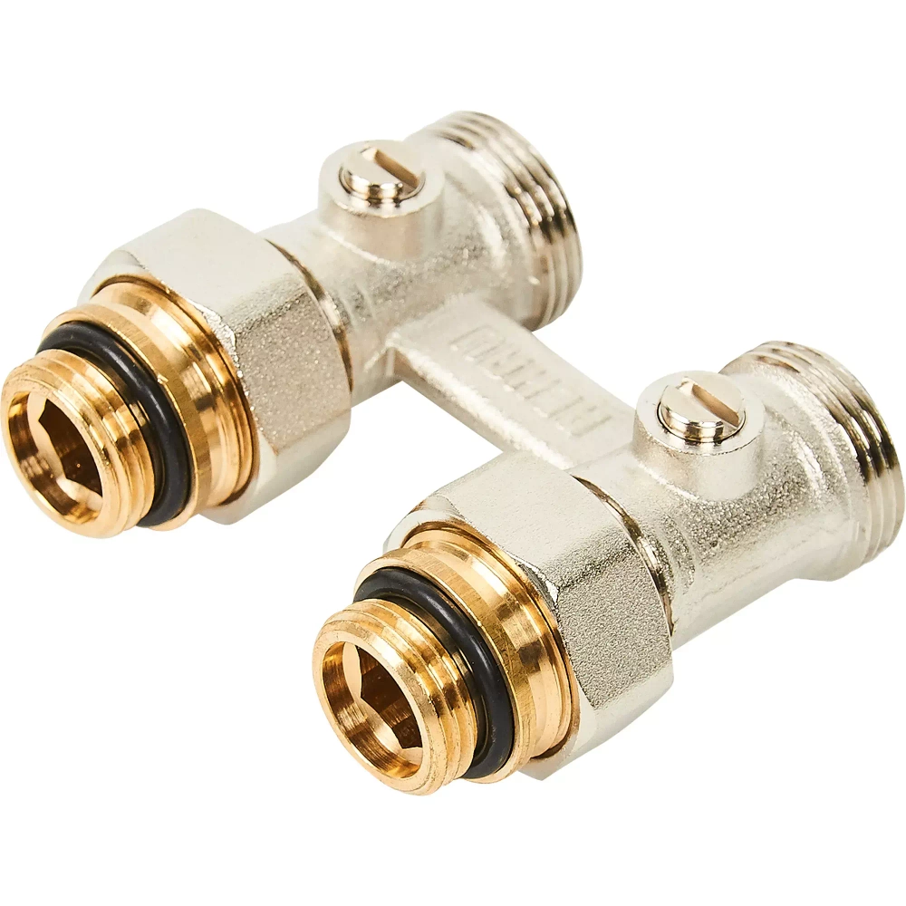 Узел нижнего подключения Rehau EK прямой, 1/2x3/4", никелированная латунь