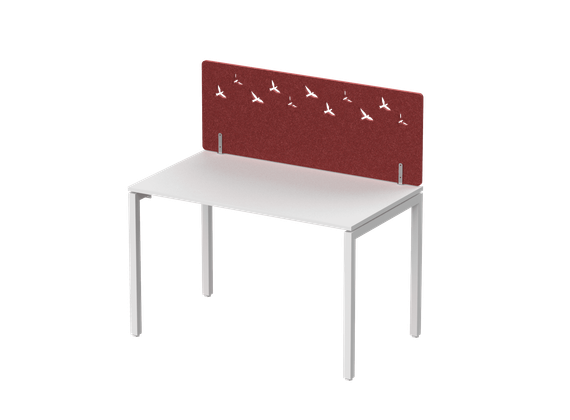 Экран фронтальный / боковой, с декором &quot;Стая&quot;, без фурнитуры 80х1,2х40