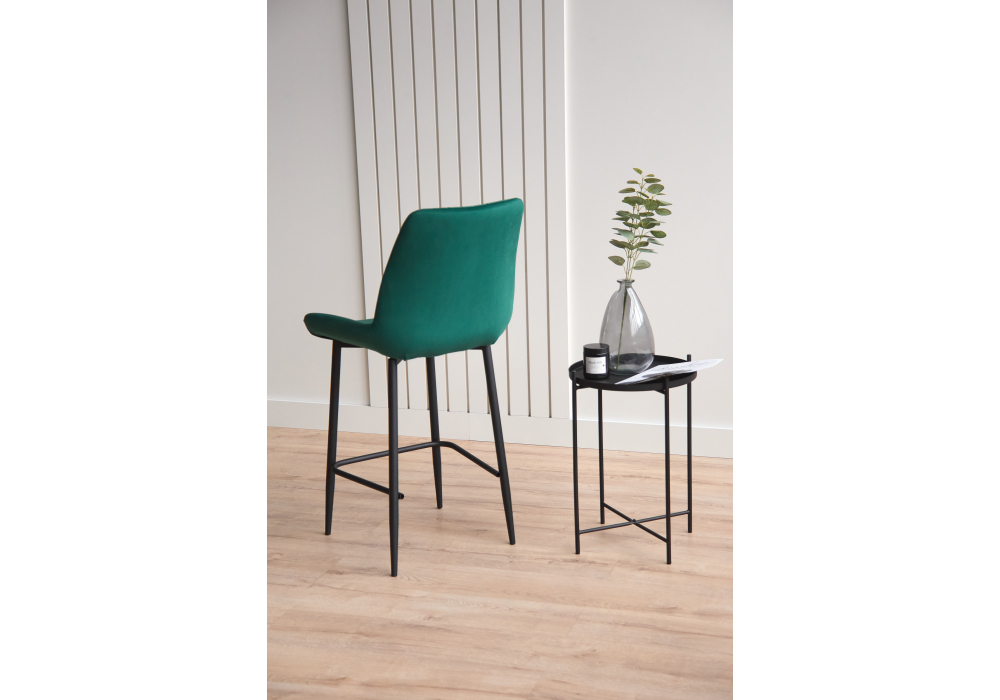 Барный стул Woodville Седа 360 зеленый (zd 667), черный np, ножки черные