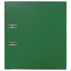 Папка-регистратор BRAUBERG "EXTRA", 75 мм, зеленая, двустороннее покрытие пластик, металлический уголок, 228573