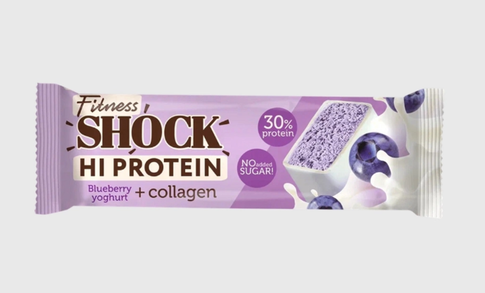 Протеиновый батончик HI PROTEIN FitnesShock 40 гр. Черничный десерт