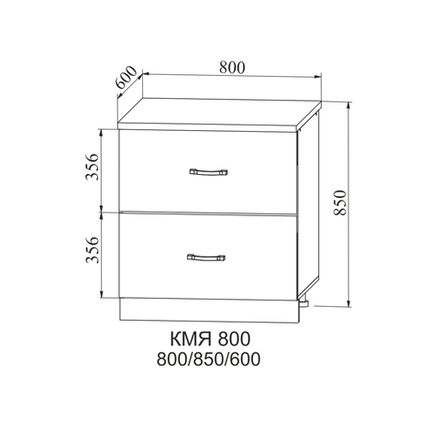 Корпус Метабокс 800 (КМЯ 800) (серый), ДСВ Мебель