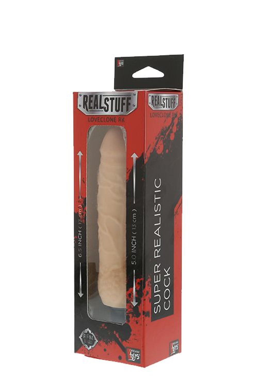 Реалистичный вибромассажёр REALSTUFF 5INCH VIBRATOR - 16 см. (Цвет: телесный)