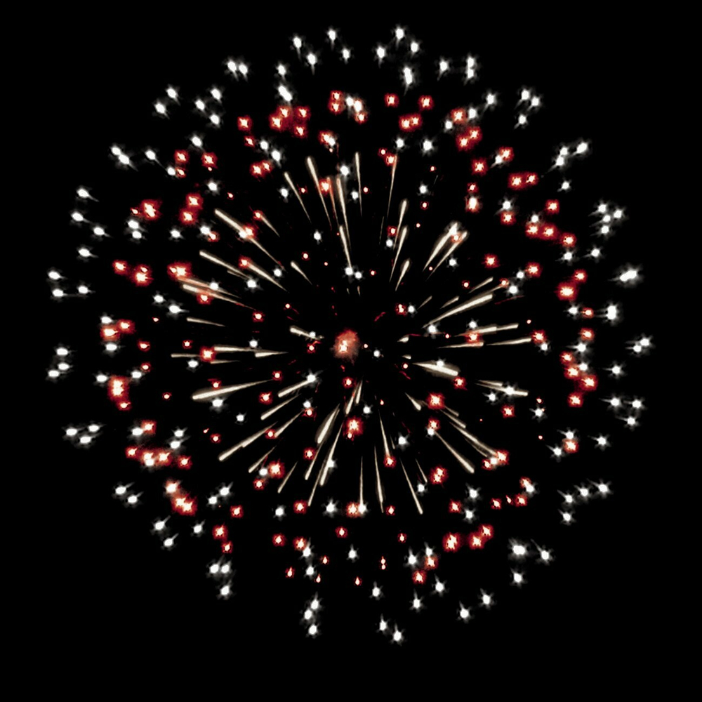 Римские свечи "Гжель" 4 штуки (8 залпов в каждой, калибр 0,8") Огненный цветок