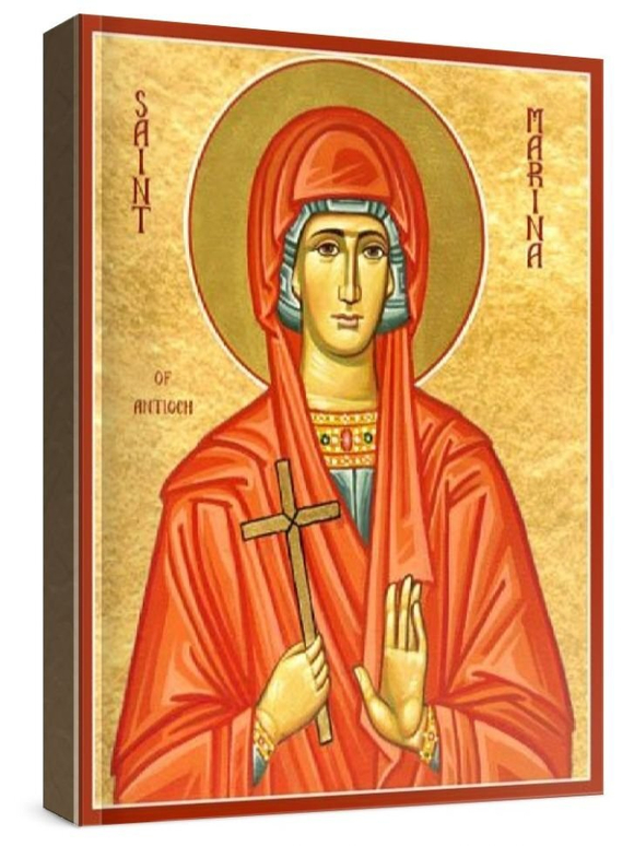 Марина Антиохийская (рукописная икона)
