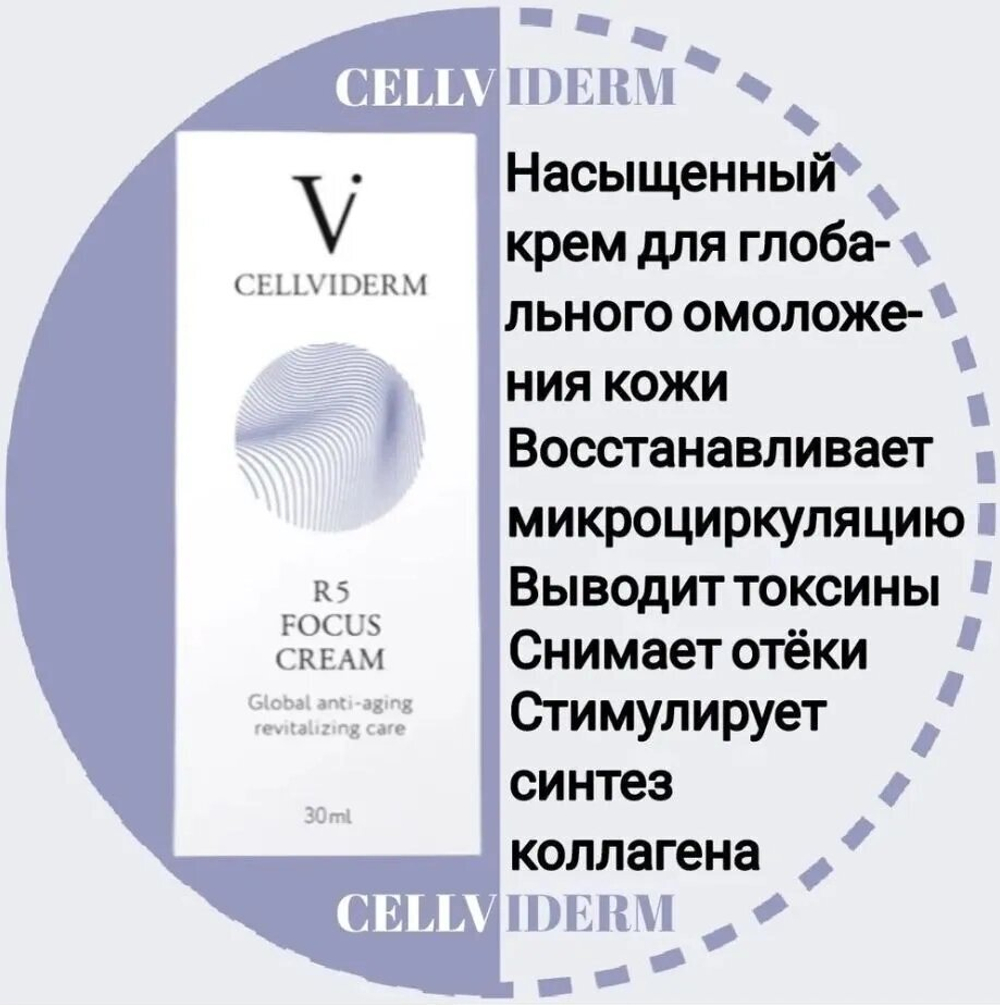 R5 Focus Cream Насыщенный крем для глобального омоложения кожи 30мл Cellviderm