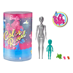 Color Reveal - пижамный набор Party Barbie Doll, Chelsea Doll, 3 животных + аксессуары GRK14