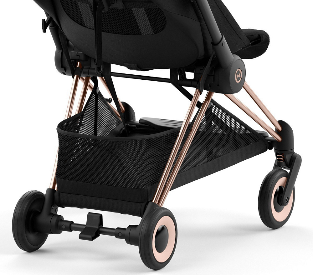 Коляска Cybex Coya Rosegold Frame Cloud T i-Size Cozy Beige Plus Sepia Black с дождевиком и бампером
