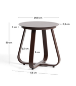 Уличный столик Tamaris из алюминия коричневого цвета Ø48 см