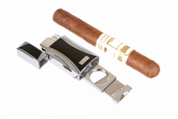 Зажигалка Caseti сигарная турбо, черная, с гильотиной CA285-1