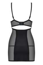 Облегающая сорочка Amallie с полупрозрачными вставками (Размер: XXL) (Цвет: черный)