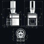 Печь для бани Авангард ЗК 25 (М) Ураган в круглой сетке