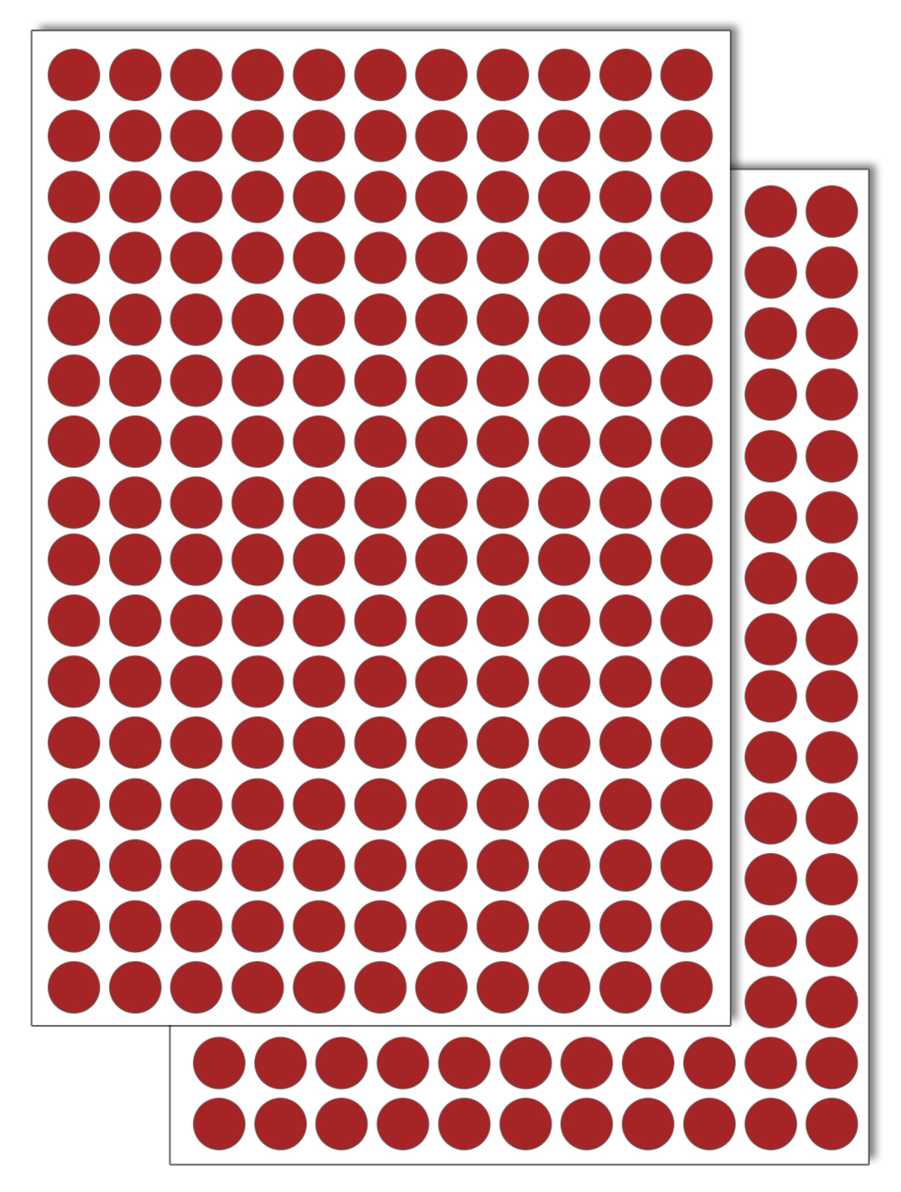 Темно-красные виниловые наклейки для маркировки Policomprint М10, 10 мм.