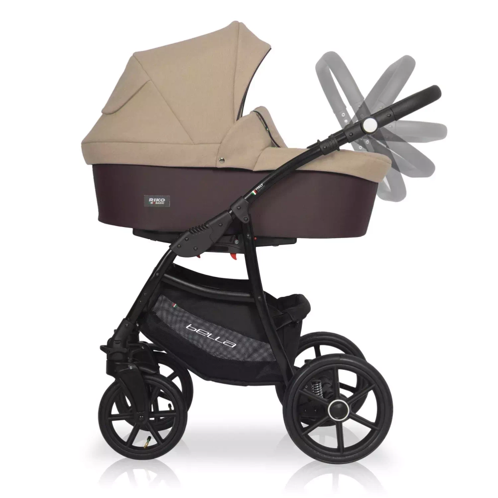 Коляска  BELLA (3 в 1) (RIKO BASIC) 07 коричневый-бежевый