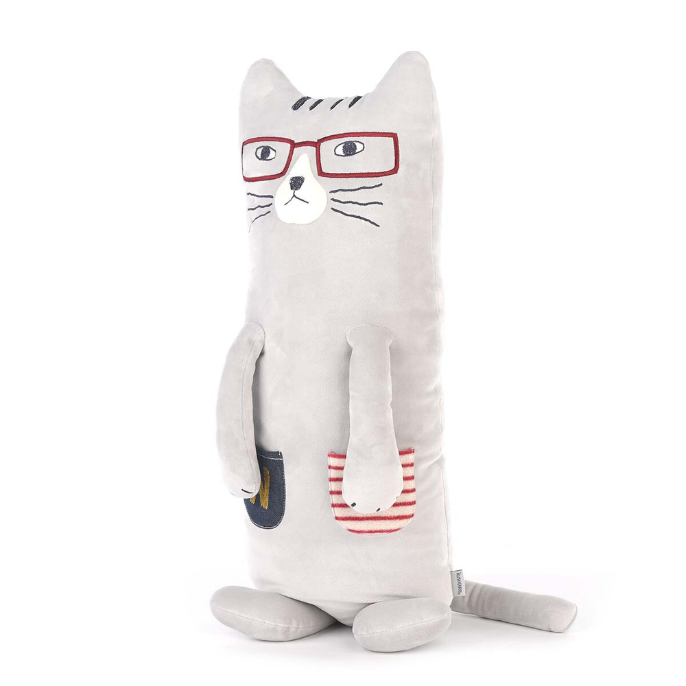 Плюшевая подушка NEKOMARUKE большая, 22-5722, KUSUGURU