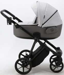 Детская коляска Adamex Porto 2 в 1 PO-PS79 (СВ.СЕР+СЕР.КОЖА)