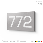 Номер на дверь 772, табличка на дверь для офиса, квартиры, кабинета, аудитории, склада, серая 120х70 мм, Айдентика Технолоджи