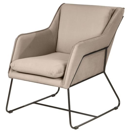 Кресло Alex, бархат бежевый 5