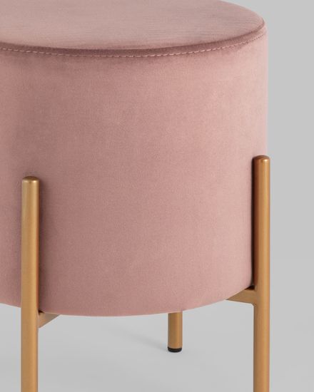 Пуф Кейси велюр пыльно-розовый