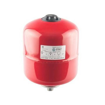 Бак расширительный мембранный STOUT - 8л. (настенный с диафрагмой)