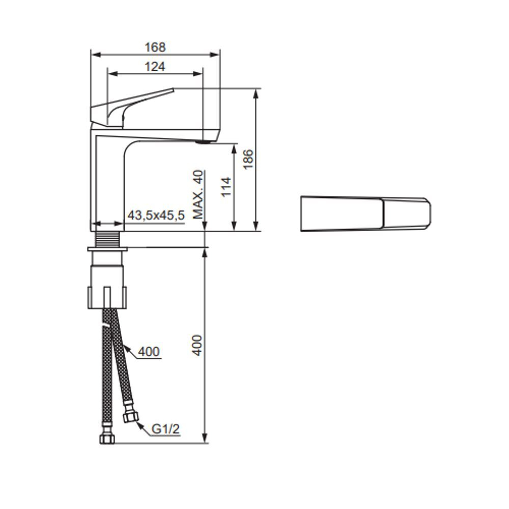 Смесители для раковины Damixa Merkur 400210300 Черный