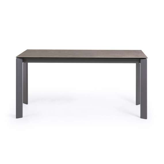 Стол Atta 160 (220) x90 антрацит, серый, керамика