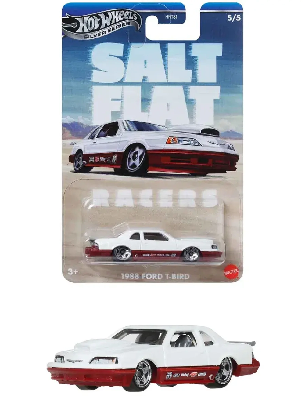 Машинка Хот Вилс Silver Series 1988 Ford T Bird HRT81 JBY85