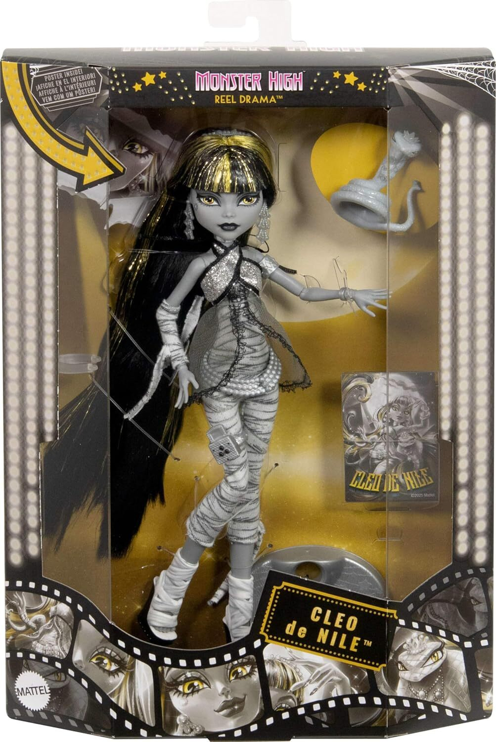 Monster High - Cleo de Nile коллекционная кукла Reel Drama Straszny Séance JDR65
