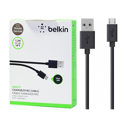 Кабель для зарядки Belkin USB-A - micro-USB, 2A, 1м, черный