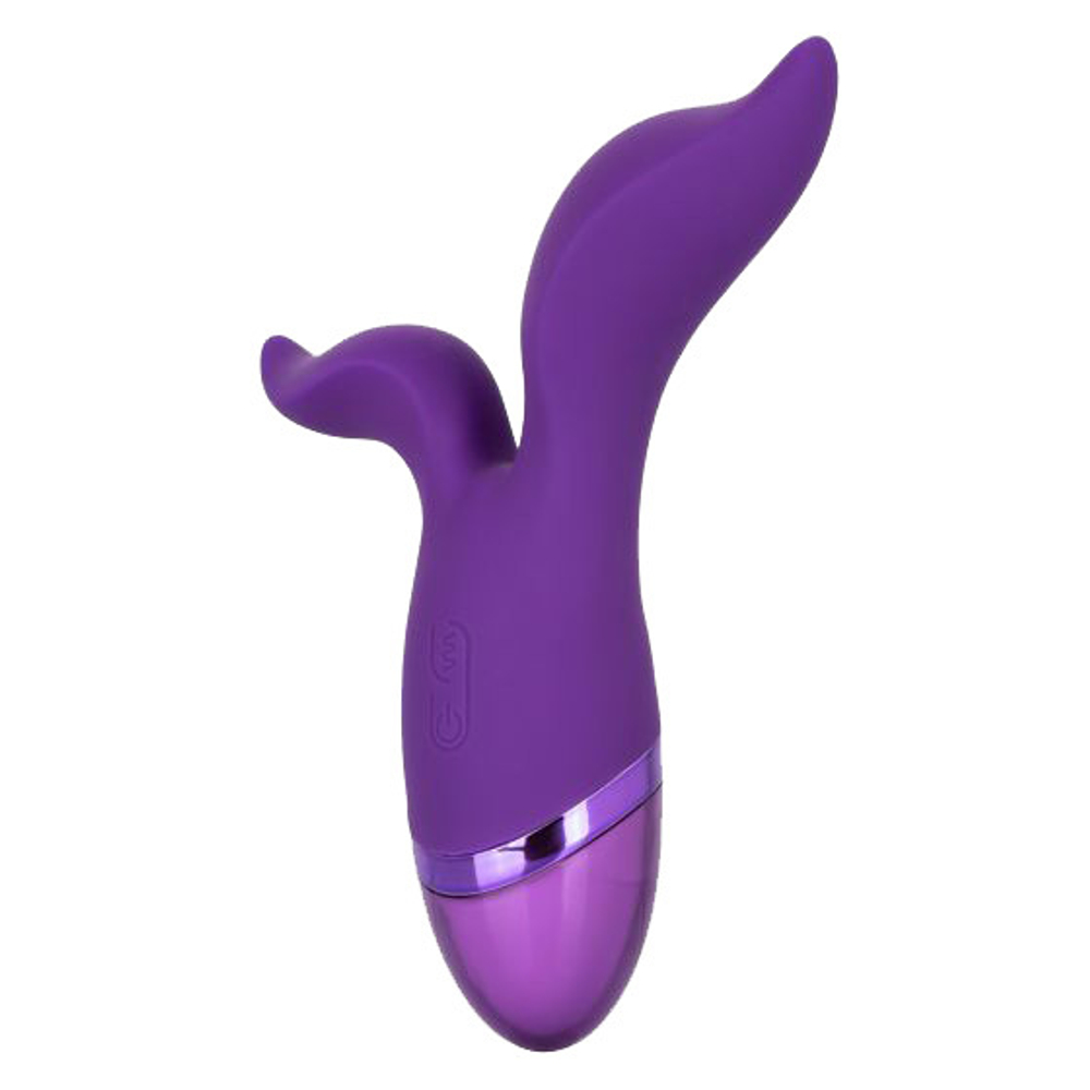 Фиолетовый раздвоенный вибромассажер California Exotic Novelties Aura Duo SE-0735-25-3