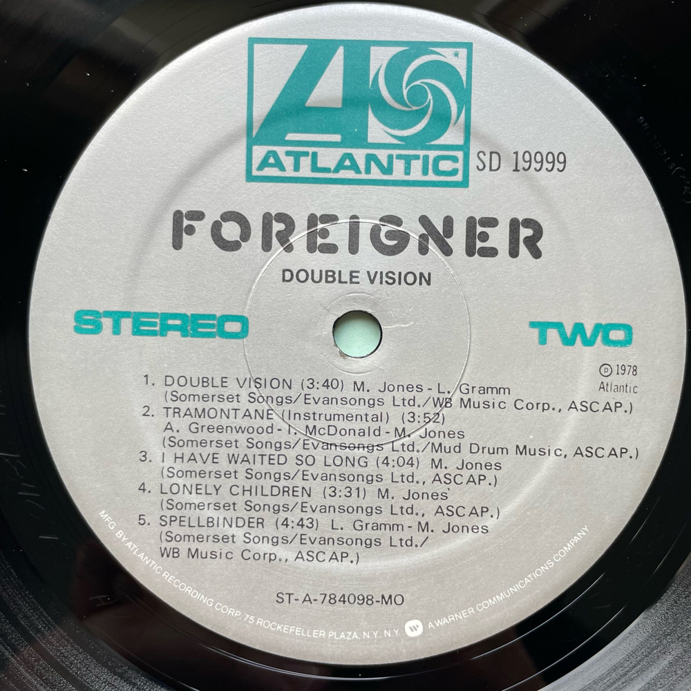 Винтажная виниловая пластинка LP Foreigner Double Vision (США 1978)