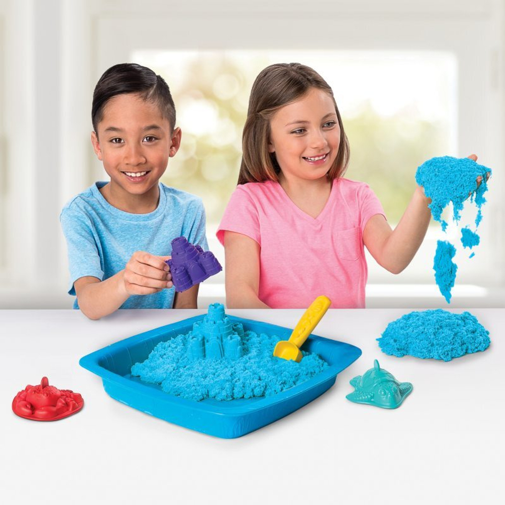 Kinetic Sand - Набор замок из кинетического песка с песочницей синий 454г 20106636