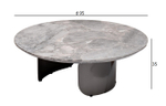 Стол журнальный Garda Decor Garda Decor натур.серый мрамор d 95*35 см