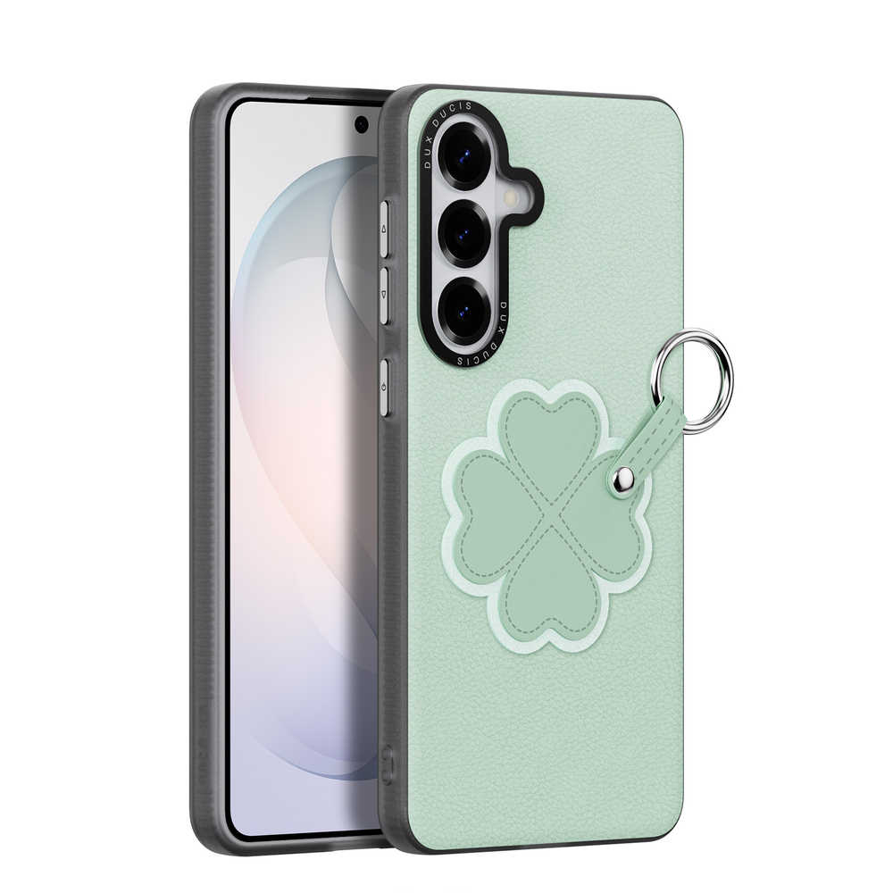 Чехол зеленого цвета (Grass Green) для Samsung Galaxy S26+ Плюс, серия Luvy Series Case (со съемным ремешком) от Dux Ducis