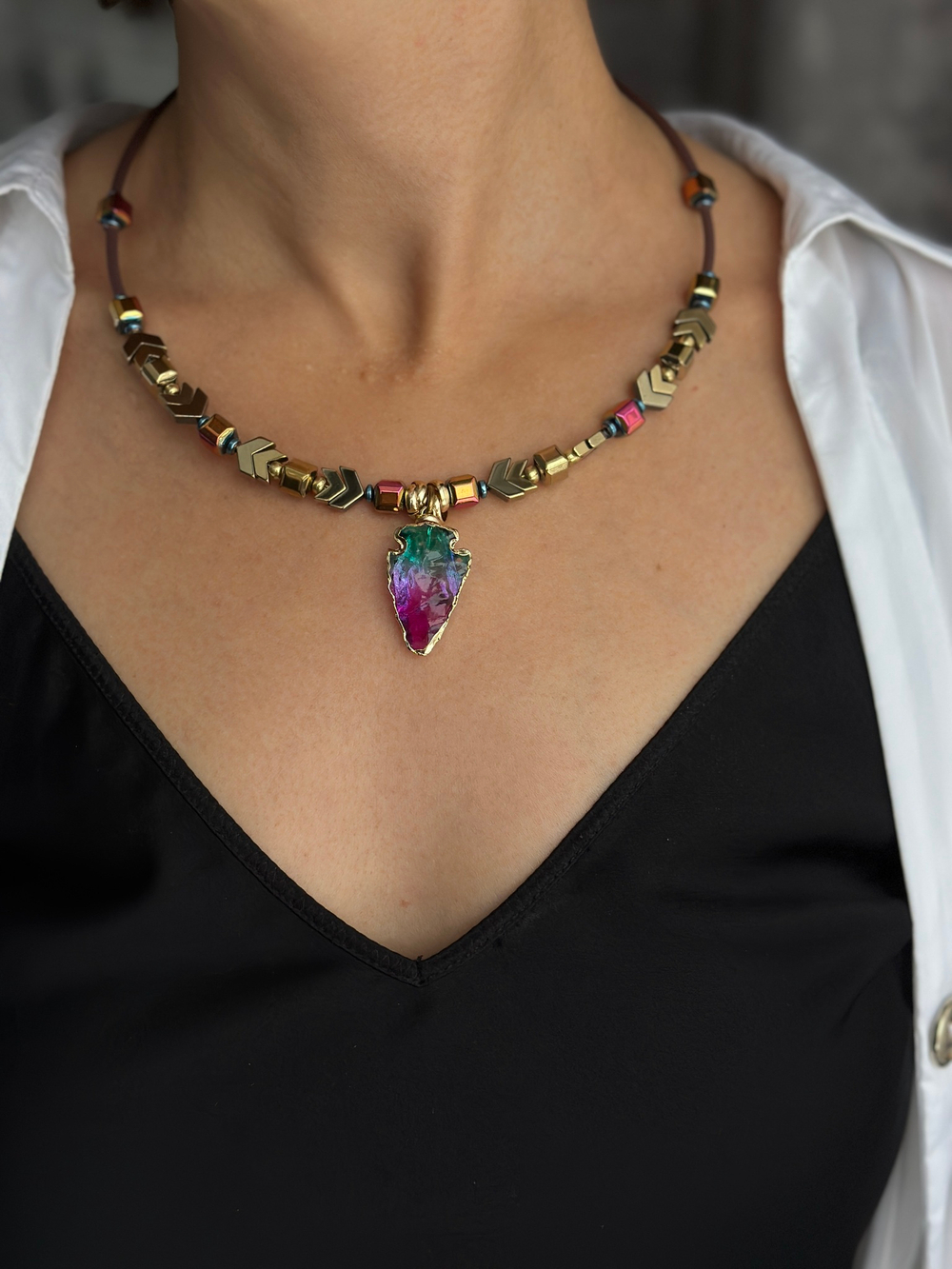 HMG 1308 Биколор Колье арт.1550