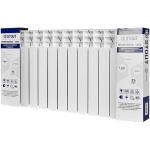 Радиатор биметаллический STOUT TITAN VENTIL 500 - 12 секций (подключение нижнее правое, цвет белый)