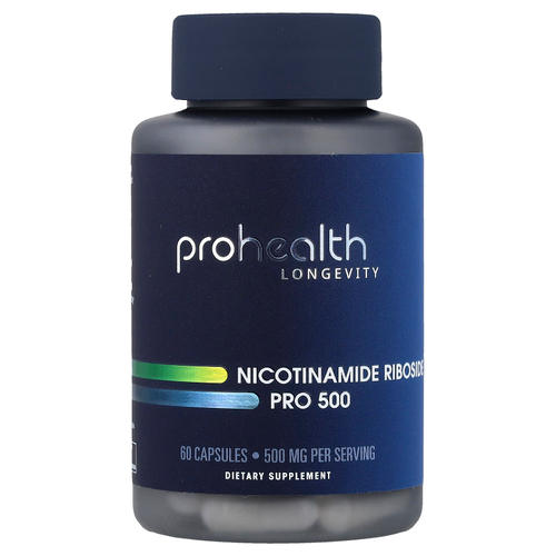 ProHealth Longevity, никотинамид рибозид Pro 500, 60 капсул