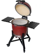 Керамический угольный гриль Diamond Egg Legend Red Magic, 46 см, красный, с ножками и столиками