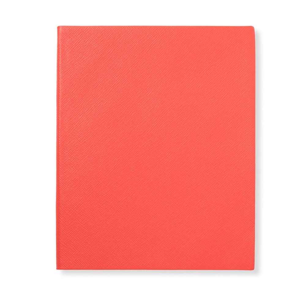 Smythson Блокнот Portobello Notebook in Panama, Black (бежевый)