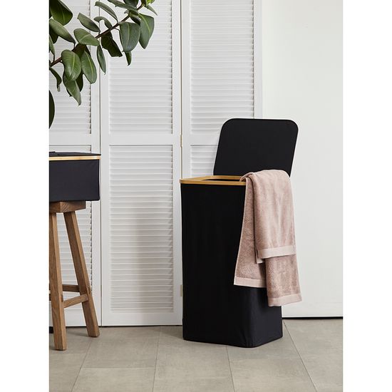 Корзина для белья neat tall, 41х35х74 см, черная