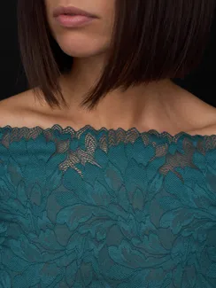 03-77 Кружево эластичное 24 см, зеленый