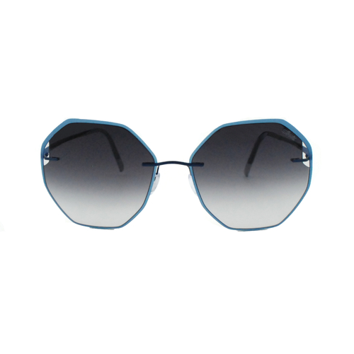 Солнцезащитные очки Silhouette 8187 SG 4540 многогранник синие матовые