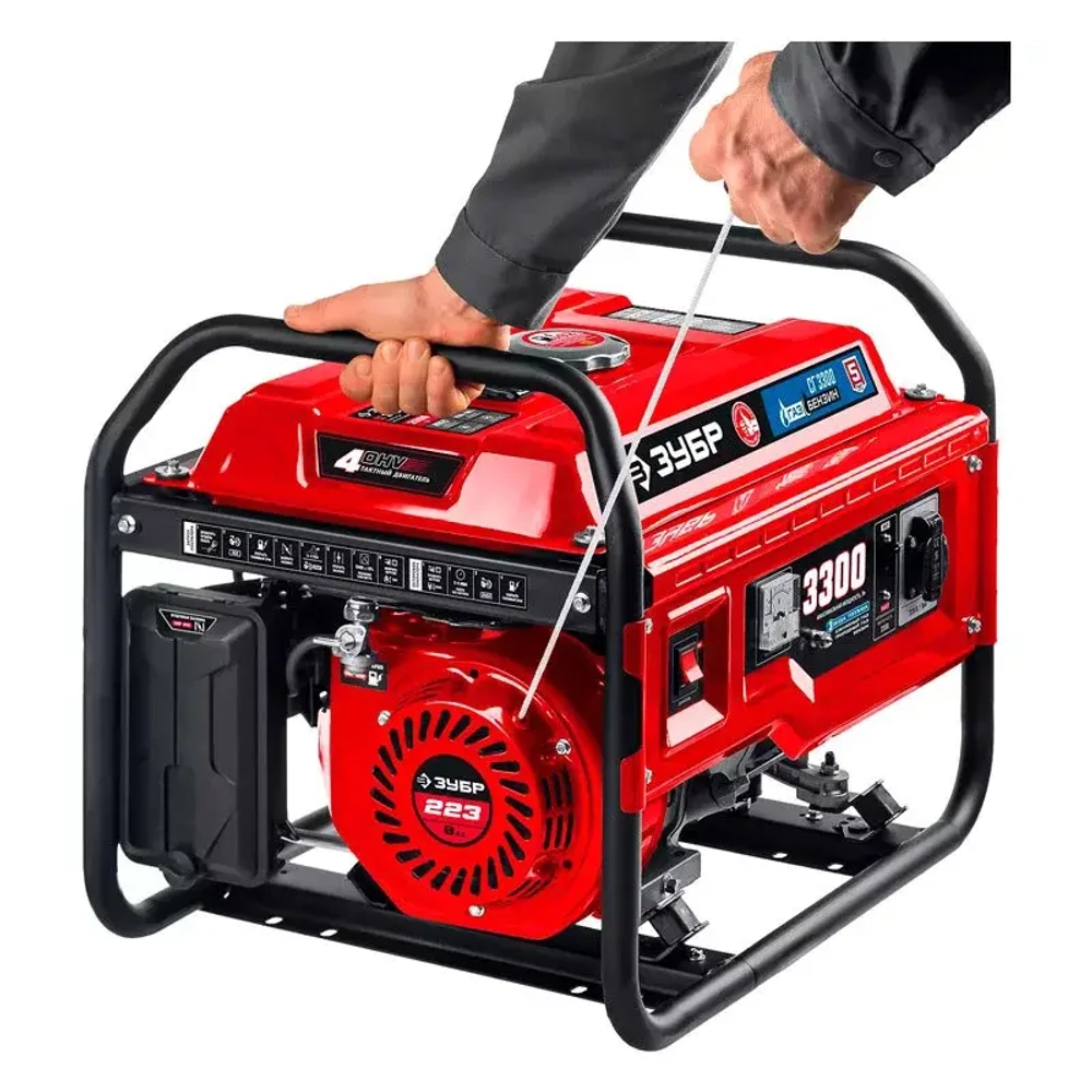 ЗУБР СГ-3300 гибридный бензиновый генератор
