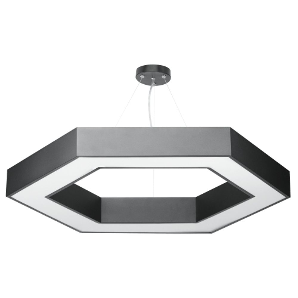 Светильник LED ЭРА Geometria SPO-123-B-40K-045 Hexagon 45Вт 4000K 2900Лм IP40 600*80 черный подвесной драйвер внутри